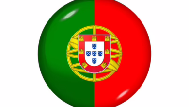 icono de bandera brillante deportugal